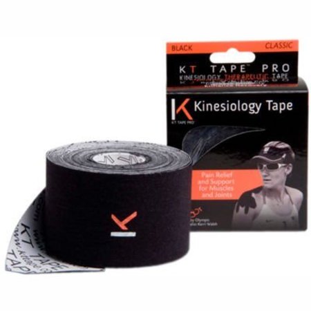 FABRICATION ENTERPRISES KT® Kinesiology Tape, Uncut, 2" x 16 ft., Black, Set of 4 Rolls 25-3416-4